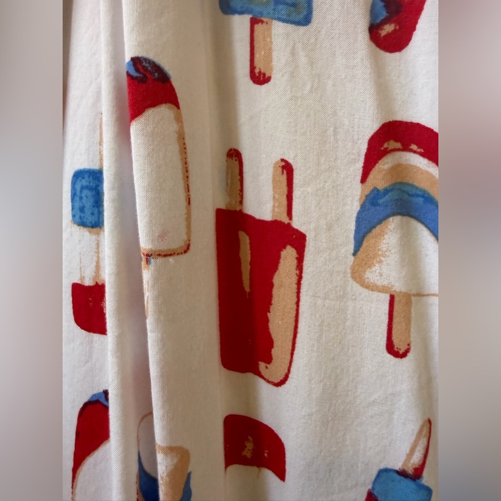 ModCloth Sleeveless Top with Red & Blue Popsicle Print - Picture 3 of 4
